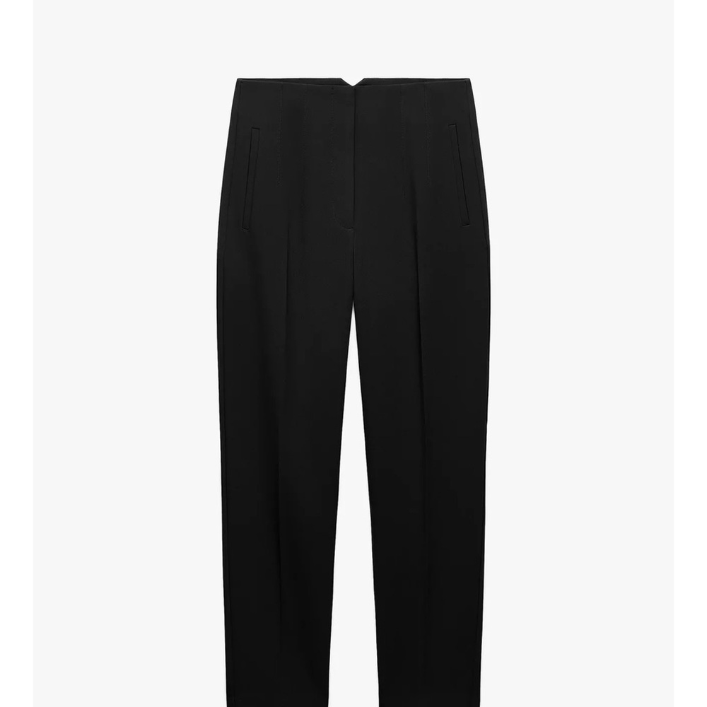 Classic High Waist Black Women's Pants - ZARA